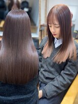 ルアナ 名古屋店(Luana) ブリーチなしでつくる髪質改善カラー アプリコットブラウン