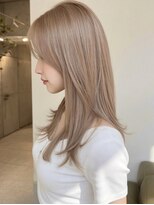キャンバスアニュー 川崎(canvas anew.) ミディアムレイヤー”レイヤーカット*ハイトーンミルクティー*
