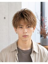 MEN's Baguz MEN'Sカット/ MEN'Sパーマ/ MEN'Sカラー ブラウンベージュ韓国風束感マッシュパーマ