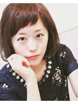 クラス リノ(CLASS lino) グレージュカラーの眉上アシメボブ☆