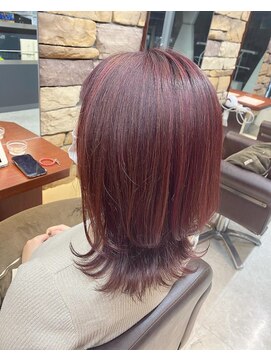 カプア 仙台駅前店(Kapua) 10代20代30代◎大人可愛いハイライト レッドピンク