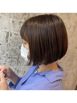 ザ ラボ アングゥ(The Labo ungu) オレンジベージュ×ミニボブ