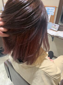 バグズ ヘアデザイン 桔梗が丘店(Baguz HAIR DESIGN) ベージュピンクインナーカラー/ツートーンカラー20代30代