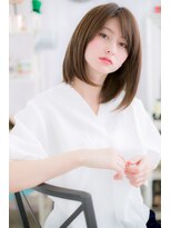 ミック 日暮里店(miq)&nbsp;大人かわいいグレーベージュ◎ピュアぱっつんボブc1