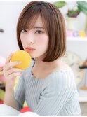【macaron】愛され♪ミディアムベージュAラインカールボブa