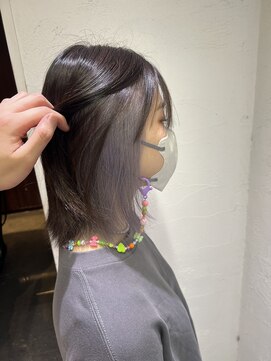 アジールヘア 池袋東口店(agir hair) 20代30代40代イヤリングカラー耳掛け肩ラインストレート小顔