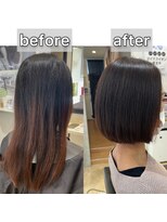 シオ ヘアー デザイン(Sio. hair design)&nbsp;乾かしただけだ丸くなるボブストレートビフォーアフター