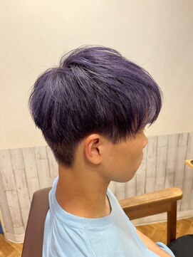 ビー オン ディー ヘア 池袋(BonD hair) メンズおしゃれパープル【池袋/髪質改善/ハイライト】