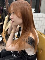 ソルトウォーター(SALT WATER) オレンジ ベージュ 小顔 ブリーチあり