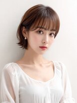 ルミヘアー 県庁藤江店(Lumi hair) 《Lumi hair》流行ブラウン×外はねボブ20代30代40代