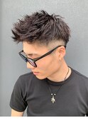 スペインカール/スパイキーショート/ブルーブラック/南森町