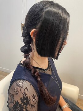 ジュイール 富士見ヶ丘(jouir) ダブルカラーミルクティーベージュカラーブルーブラックブリーチ