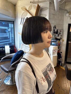 ア セカンド 清藤美容室第弐號(a sekand) ストレートヘアのミニボブスタイル