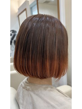 パステルアトリエドゥ(PASTEL ATELIER DEUX) 裾カラー×ピンクオレンジ