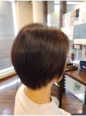 40代50代ショートボブウルフカットボブウルフ韓国ネビージュ