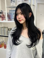 ベレーザ 渋谷(BELEZA)&nbsp;13194黒髪くびれヘア髪質改善レイヤーカット韓国風巻きワンホン