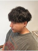 刈り上げマッシュ縦落ちツイストスパイラルパーマ