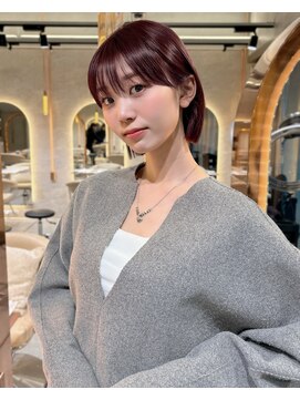 アンフィニー 仙台(ANFINI) 小顔仙台髪質改善縮毛矯正レイヤーカット黒髪レイヤーボブ前髪