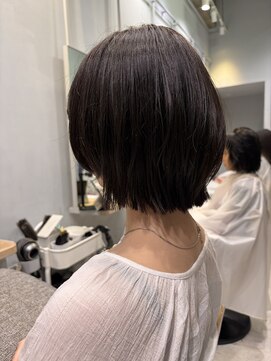 フィルムス 田町芝浦(FILMS) ミルクティーベージュ/レイヤーボブ/韓国巻き/顔周りカット/田町