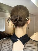 タイトカチモリボブアレンジ金箔ツヤ髪大人可愛い