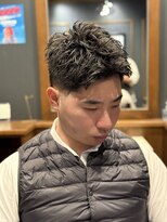 銀座 シノ 本店(shino) 【理容室】 スパイキーショート ピンパーマ 刈り上げ