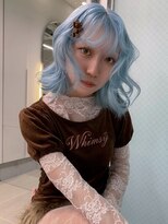 ソル バロール 表参道(SOL .valor)&nbsp;表参道顔周りレイヤーカットケアブリーチカラーミントグリーン