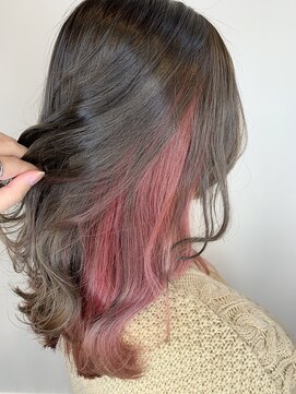 オル(Olu) 【MASAYA】美髪×インナーカラー×コーラルピンク