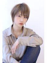 オーロ 宝塚店(ORO)&nbsp;ことりベージュアッシュブラウン大人かわいいワンサイドショート