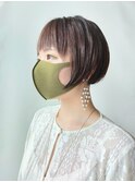 【morio原宿】前下がりミニボブ　前髪あり