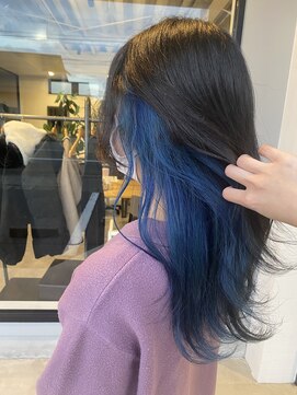 ナンバー(number+) 20代30代大人かわいい透明感★ネイビーインナーカラー