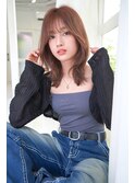 ヘーゼルベージュ×モテ髪くびれ韓国風レイヤー【SANA】