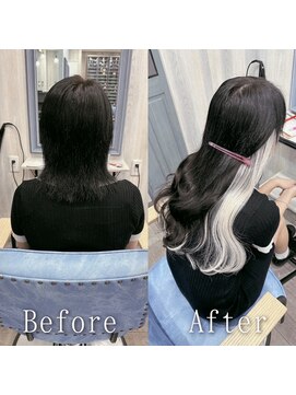 あるじゃんすー 梅田店 ホワイト#シールエクステ#韓国#ホワイトカラー#インナー#梅田