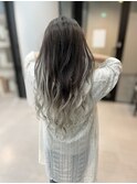 グラデーション風シールエクステ　ロング