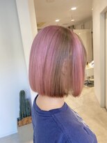 ミリ(milli Produce by ITAKURA)&nbsp;ピンク×ブラウン　ブロックカラー