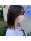 インナーカラー　オレンジ　