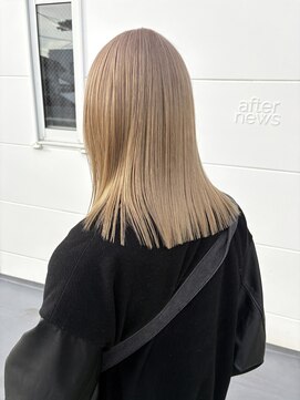 アフターニュース 新潟(afternews) ミルクティーベージュ/ダブルカラー/ケアブリーチ/髪質改善/新潟