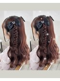 ツイン編みたらし