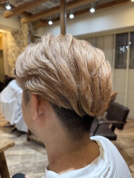 ヘアリゾート バルボア アイランド(hair resort Balboa Island) ツーブロック／プラチナベージュ