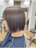 切りっぱなし風ボブ×アッシュブラウン☆【浦安店】