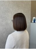 ☆大人ブラウン&前下がりボブ/30代40代/艶カラー