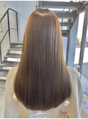 20代30代透明感ベージュ　グレージュ　寒色ベージュ艶髪ロング