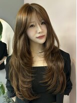 クム(kumu)&nbsp;ブリーチなし透明感ベージュ/韓国レイヤーカット
