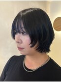 ボブ/ミディアム/パーマ/艶カラー/レイヤー/顔周りレイヤー