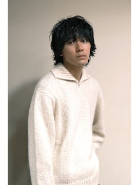 ブークル(boucle) メンズミディアム　野暮ったいミディアム　ウルフパーマ