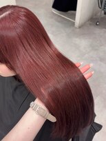ソヨン 名古屋店(SOYON)&nbsp;ワインレッド/暖色カラー/ブリーチなしダブルカラー/赤髪