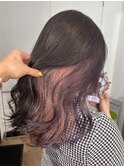 インナーカラー　デザインカラー　ピンクカラー
