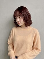 オレロ 国立(olelo) ナチュラルショート/ミルクブラウンダークパープル/ダウンバング