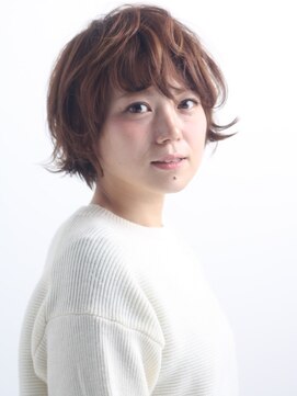 ピグメント(pigment) 【pigment】簡単スタイリングくせ毛風パーマのショートスタイル