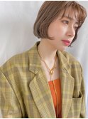 モカベージュミニボブスタイル