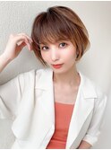20代30代大人かわいい前髪ありのマッシュショート